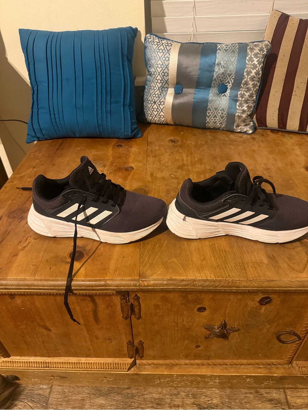 adidas Black and White Jogging Shoes
